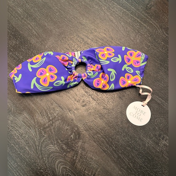 More To‎ Come Krystal Strapless Bikini Top in Purple Sz L - Picture 2 of 3